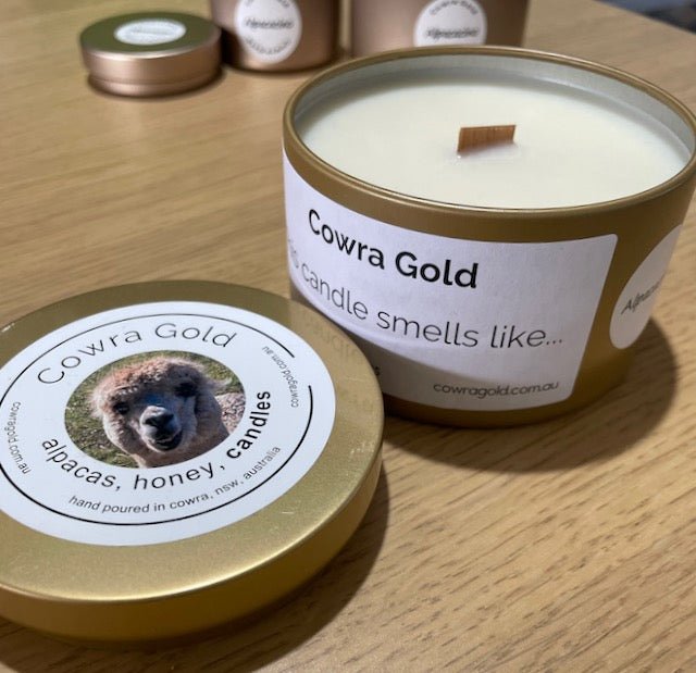 Cowra Gold Alpacacino Candle - Cowra Gold